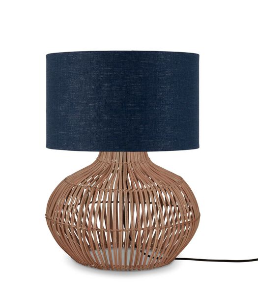 Lampe de Table Kalahari - Denim/Rotin - Ø32cm