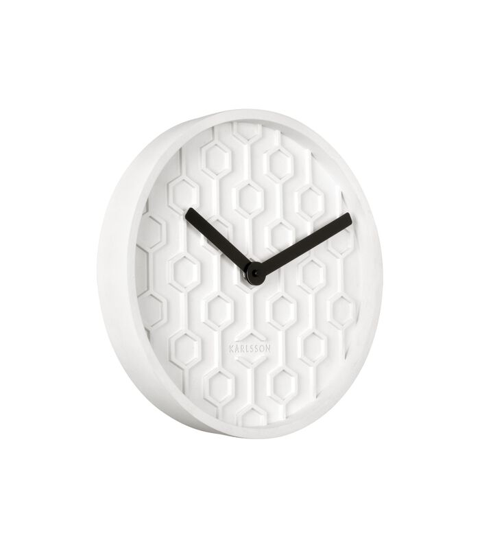 Horloge murale Honeycomb - Blanc - Ø31cm image number 3