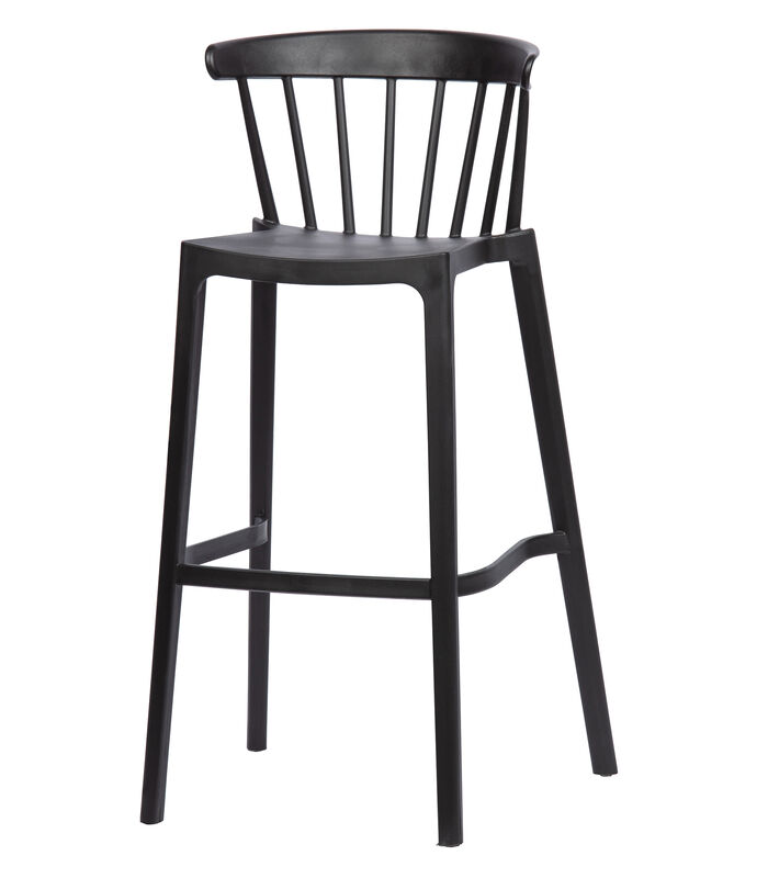 Lot de 2 chaises d'interieur et d'exterieur - Plastique - Noir - 103x54x51 - Bliss image number 2
