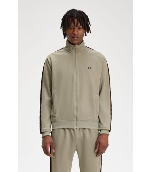 Fred Perry Taped Track Jacket Greige