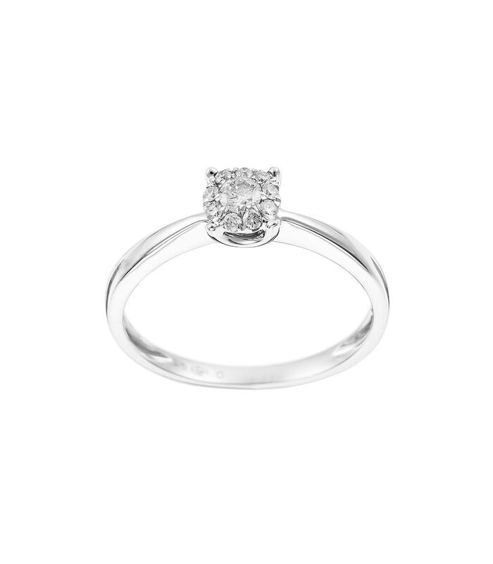 Ring 'Brillant Lucia' witgoud en diamanten image number 2