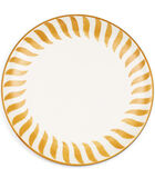 Menton ontbijtbord Geel gekleurde print - bord 21 cm - Aardewerk image number 0