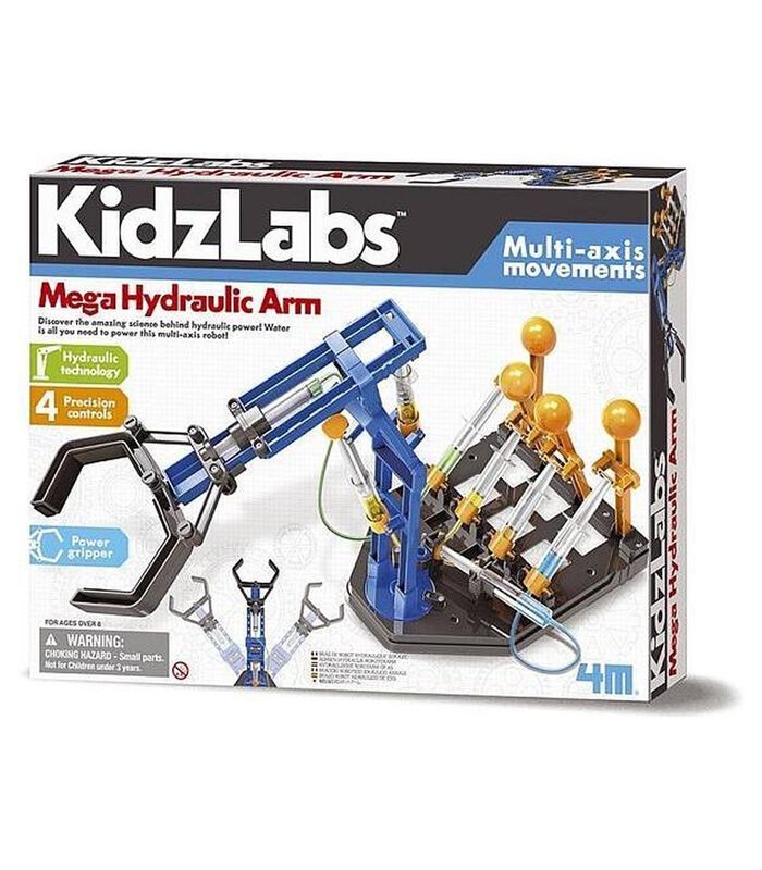 DAM  Kidzlabs : MEGA HYDRAULIC ARM 48x28cm (assemblé), instructions détaillées incluses, boîte 37.5x28.5x6.5cm, 5+. image number 1