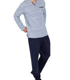 Pyjama broek top lange mouwen Light Stripes blauw image number 2