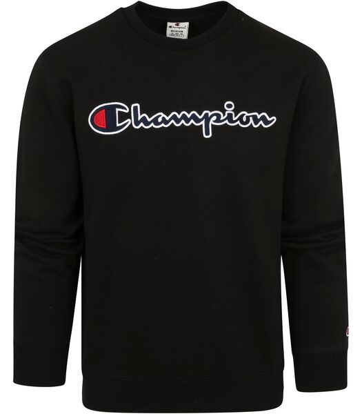 Champion Sweater Script Logo Zwart
