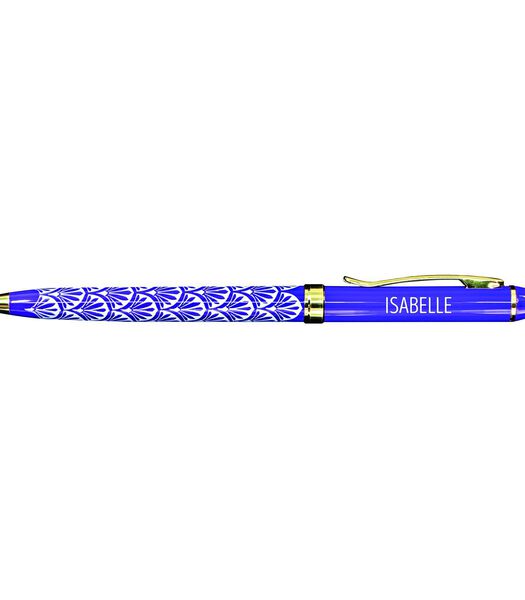 Fijne pen in gelakt metaal  violet - Isabelle