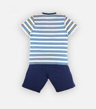 2-delige pyjama voor papa's, grijs/donkerblauw image number 1
