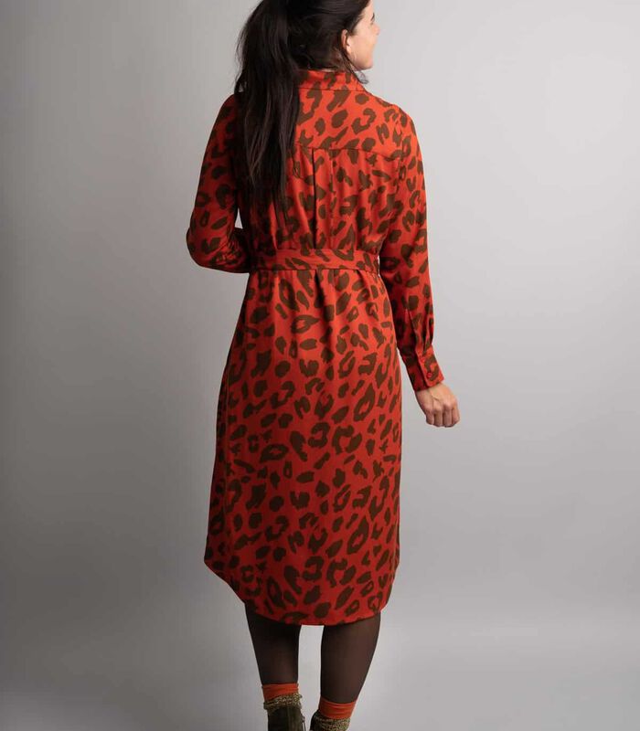 Merel Red Leopard robe image number 3
