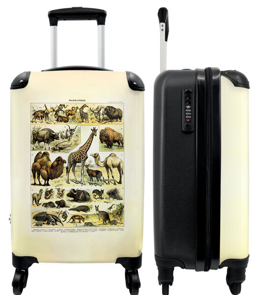Ruimbagage koffer met 4 wielen en TSA slot (Illustratie - Dieren - Savanne - Natuur - Kunst - Vintage)