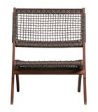 Chaise pliable d'interieur et d'extérieur - Bois d'eucalyptus - Marron foncé - 73x60x78 cm - Lois image number 0