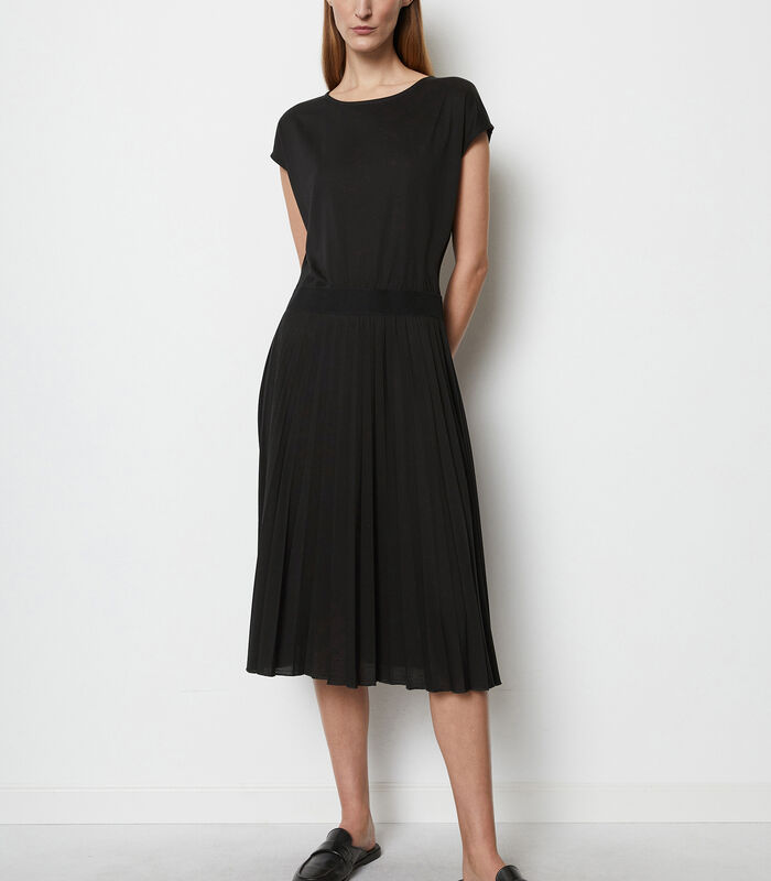 Jersey jurk met elastiek in de taille image number 0
