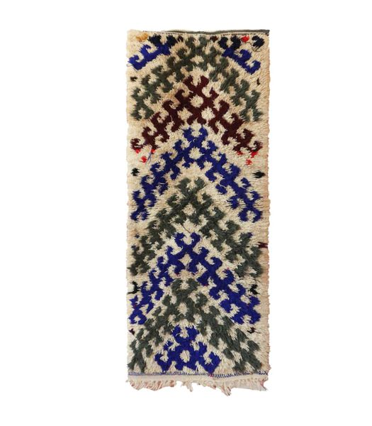 Marokkaans berber tapijt pure wol 157 x 58 cm