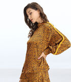 Luipaardprint blouse en kwast mouwen image number 2
