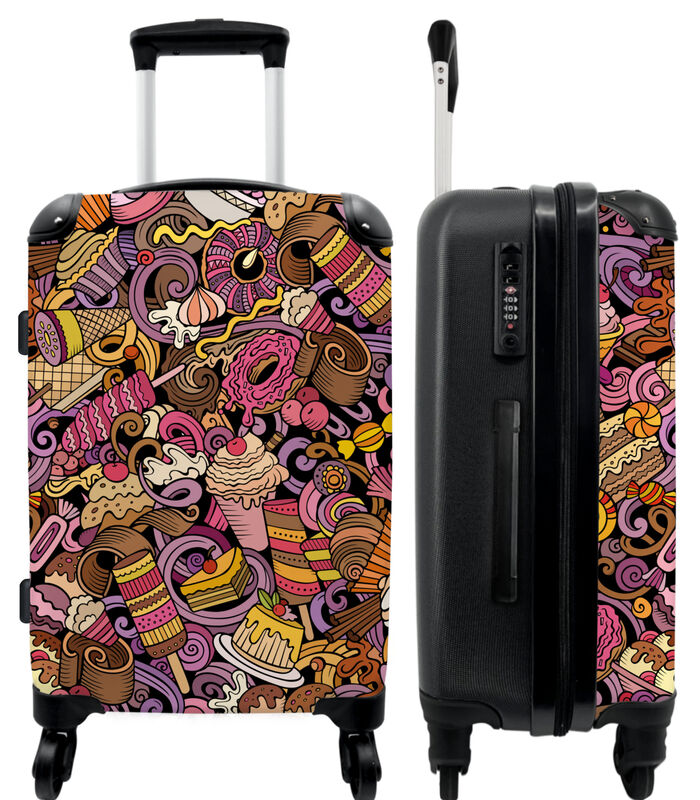 Bagage à main Valise avec 4 roues et serrure TSA (Alimentation - Gâteau - Motifs - Design - Donut) image number 0