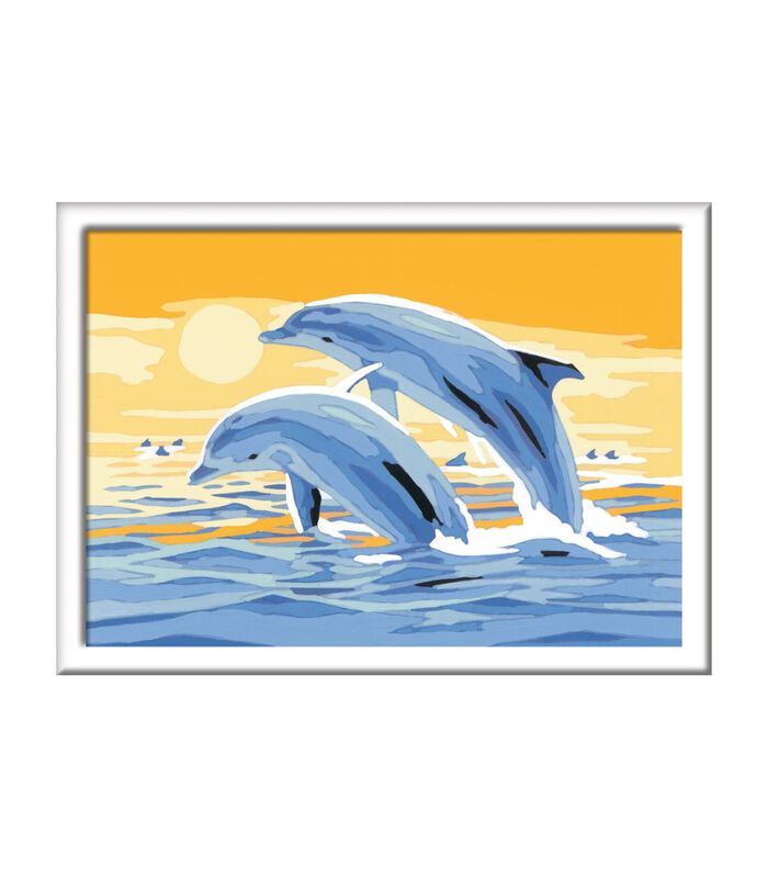 Schilderen op nummer Springende dolfijnen image number 1