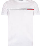 Tweekleurig T-shirt met strepen op de borst image number 4