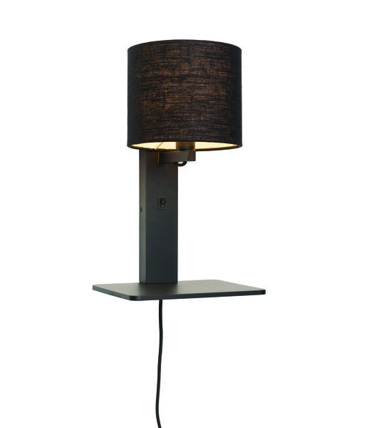 Wandlamp Andes - Bamboe Zwart/Zwart - 19x24x36cm
