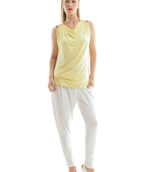 Sleeveless Top with Contrast Back