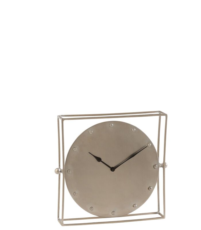 Horloge Carree Orientable Metal Argent Large image number 0