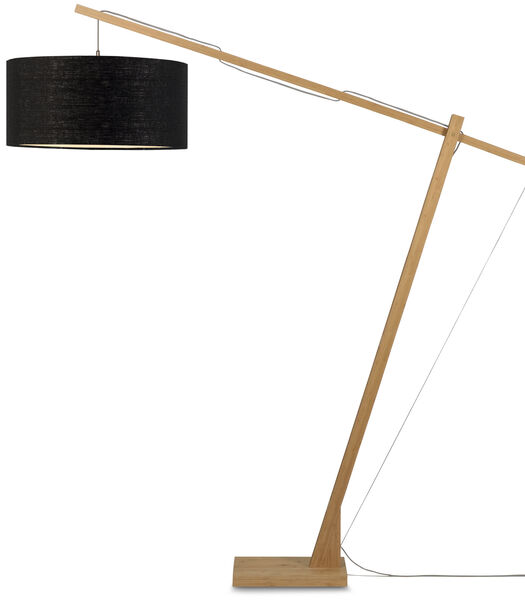 Vloerlamp Montblanc - Bamboe/Zwart - 175x60x207cm