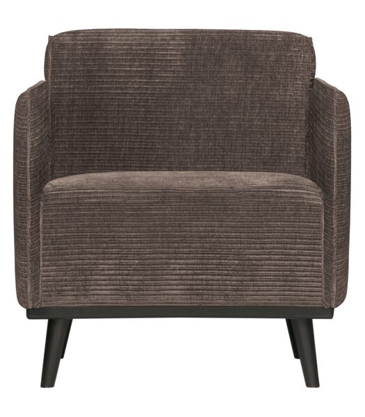 Statement Fauteuil Met Arm - Ribstof - Taupe - 77x72x93