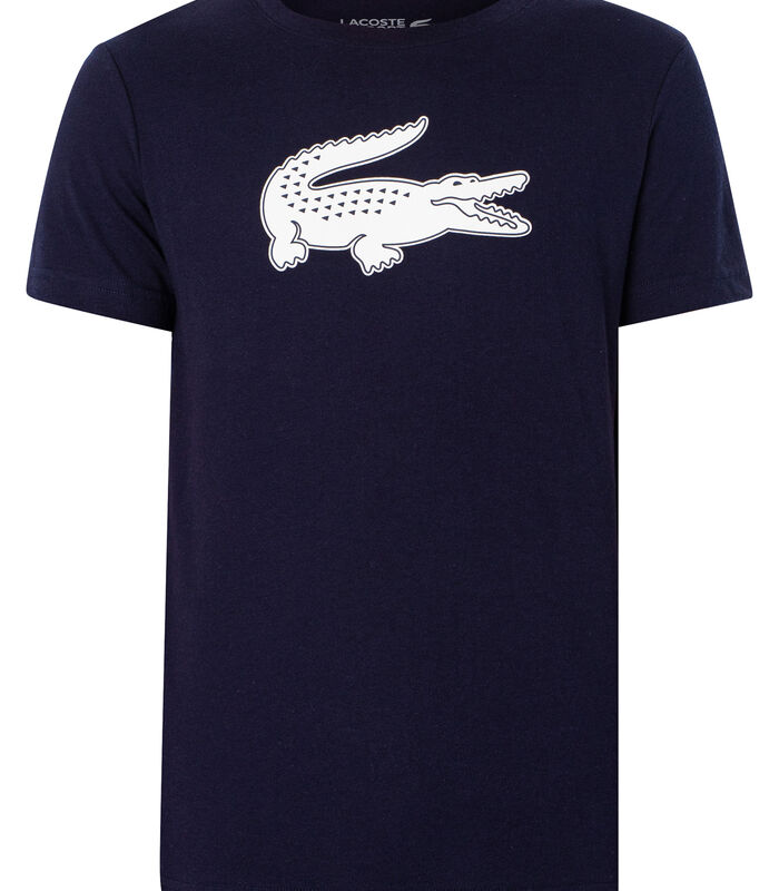 Lacoste Sport T-Shirt Jersey Donkerblauw image number 4