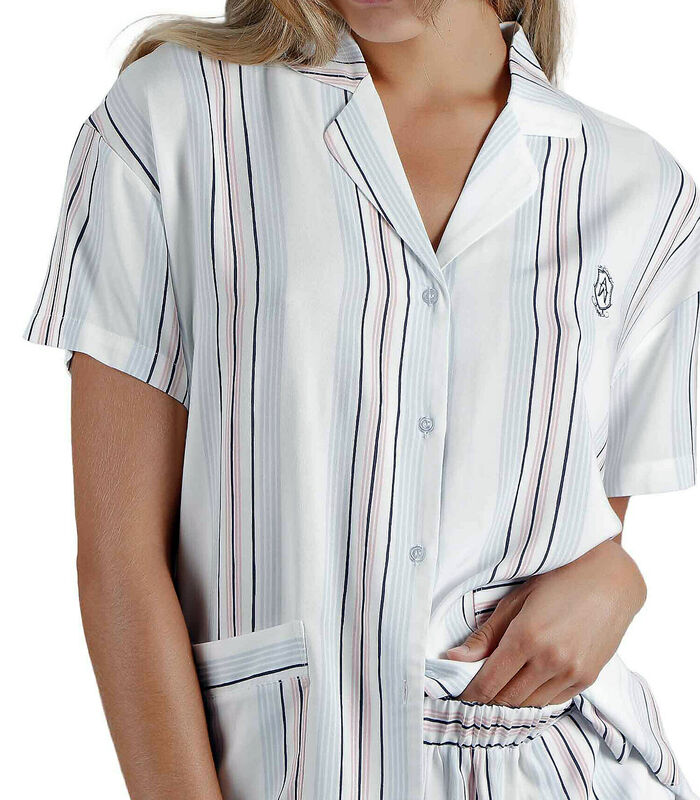 Pyjamashort shirt Summer Stripes image number 3