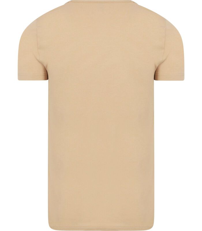 Vitaru T-Shirt Diepe V-Hals Beige 2-Pack image number 4