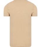 Suitable Vitaru T-Shirt Col V Profond Beige 2-Pack image number 4