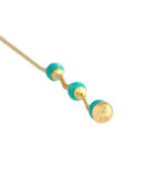 Oorbellen Dames Oorbellen Trekken Door Turquoise Trend Blogger Met Howlite Beads In 925 Sterling Silver Gold Plated image number 3