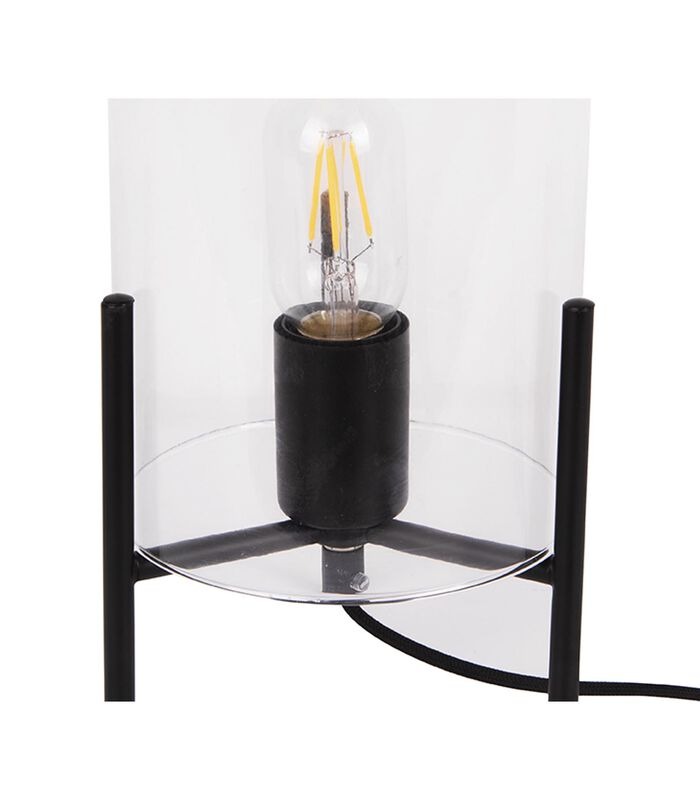 Lampe de table Glass Bell - Transparent/Noir - 30x16cm image number 4