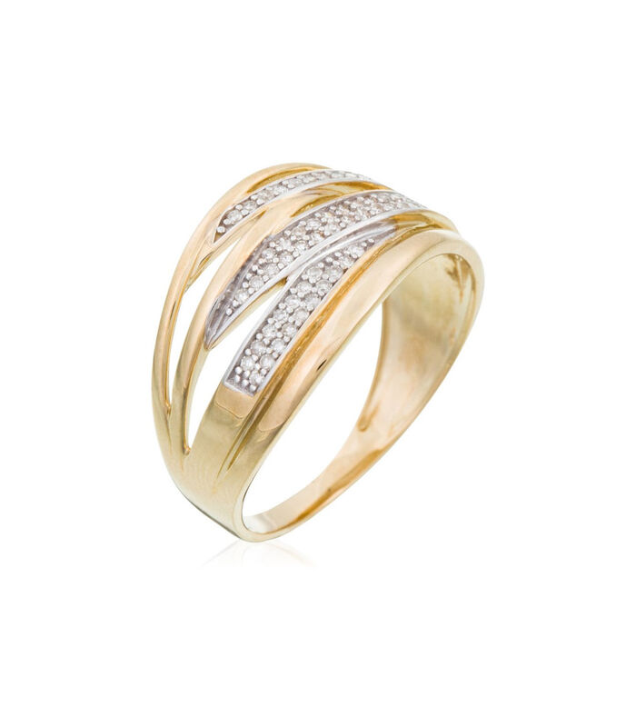 Ring "Zhongli" Geel Goud en Diamanten image number 0