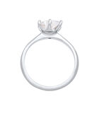Ring Dames Hart Eenzaam Verloving Liefde Met Zirkonia Kristal In 925 Sterling Zilver image number 2