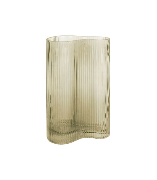 Vase Allure Wave - Vert mousse - 9,5x27cm