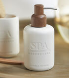 RM Spa Essential - Distributeur de savon beige avec détails en bois image number 1