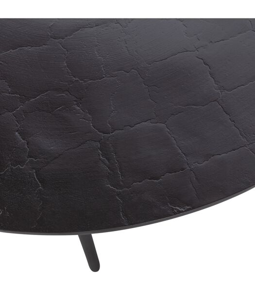 Table Basse  - Aluminium - Antique Noir/Marron - 40x100x100  - Cres