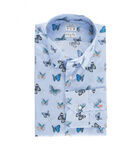 Overhemd katoen franse kraag vlinders image number 2