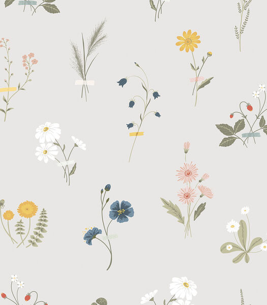 Papier peint fleurs de prairie Wildflowers, Lilipinso