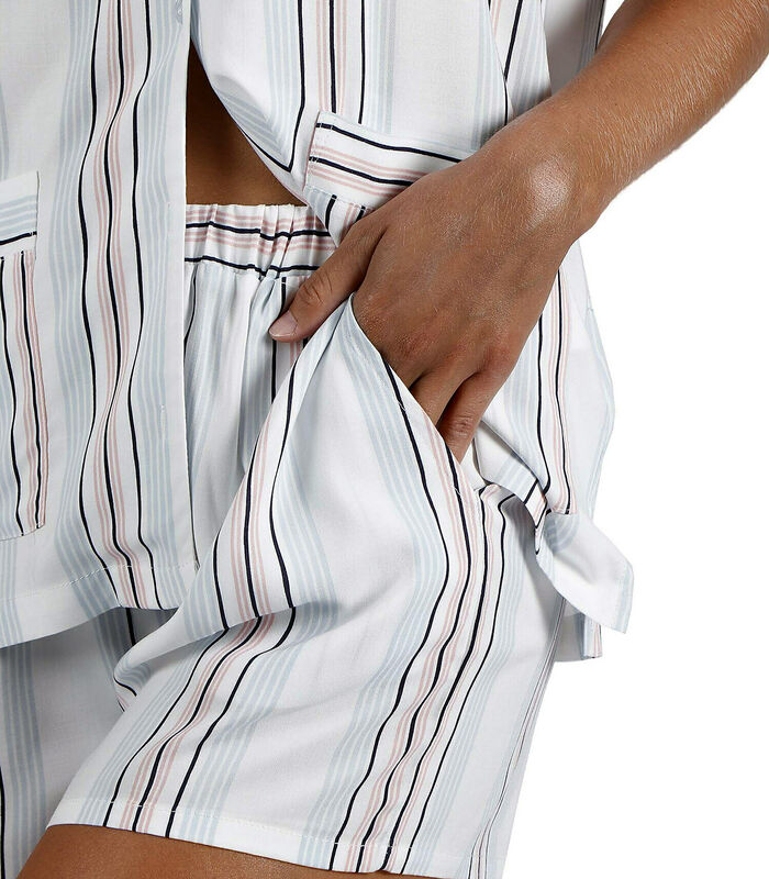 Pyjama short chemise Summer Stripes image number 4