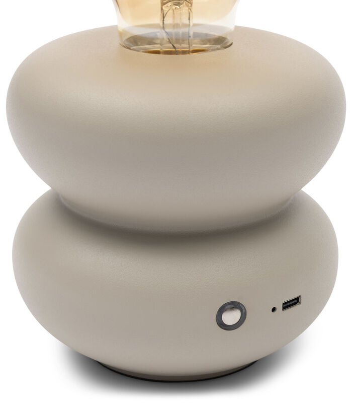Finley Bulb - Lampe de table rechargeable beige sans fil image number 3