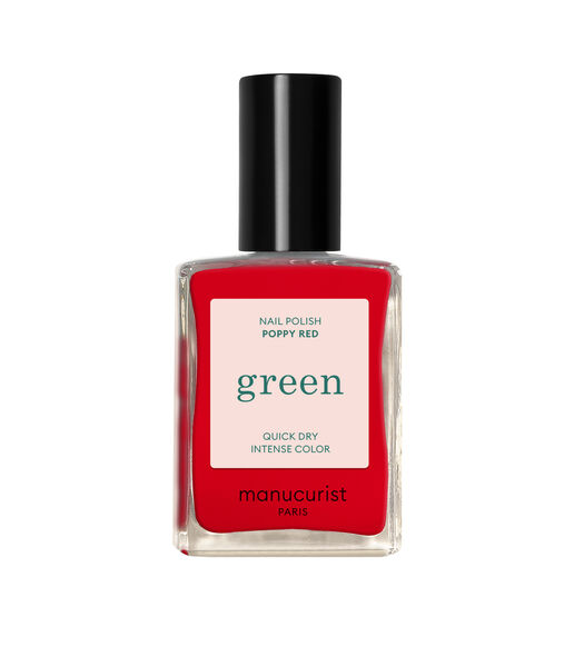 Green Nail Polish Poppy Red 15ml