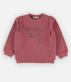 "good day" sweatshirt, donkerroos image number 2