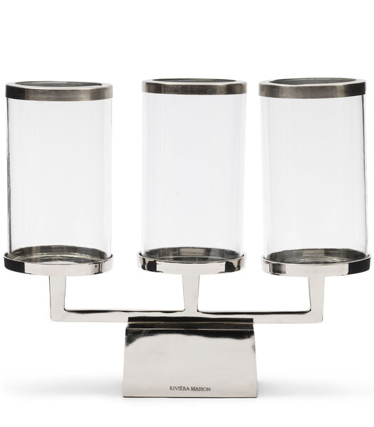 Lampe à vent Transparent, Bougeoir modèle - Verona S - Aluminium