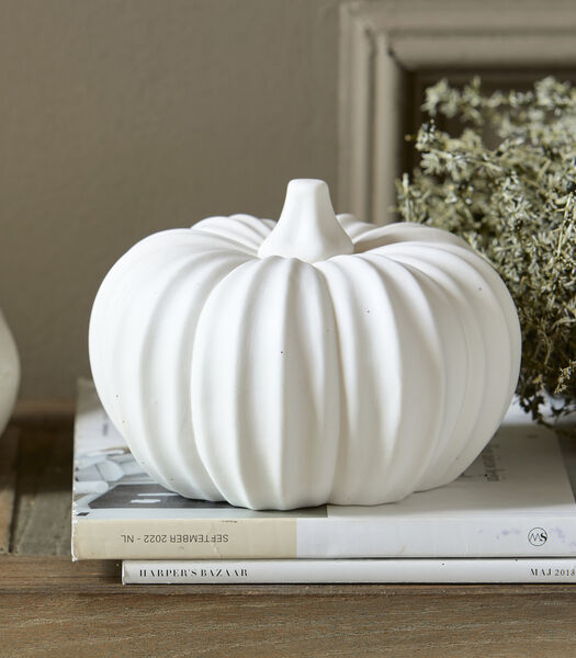Décoration blanc, Citrouille - Olivier Pumpkin M - Porcelaine