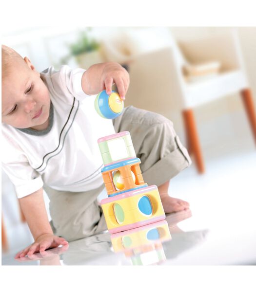 Baby Activiteitenspeelgoed Stapeltoren Pastelkleur - 4-delig