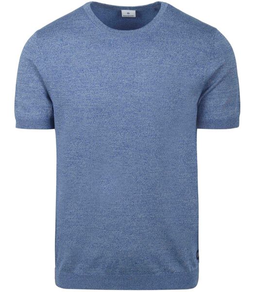 Knitted T-Shirt Melange Blauw