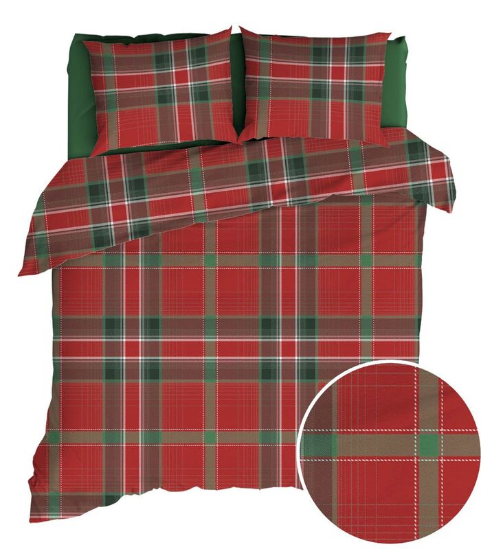 Housse de couette Colpasso Red Green Flanelle image number 0