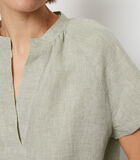 Relaxte linnen blouse met korte mouwen image number 4