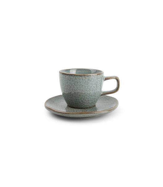 Tasse à moka 9,5cl et soucoupe 11,5cm lagoon Mielo - (x4)