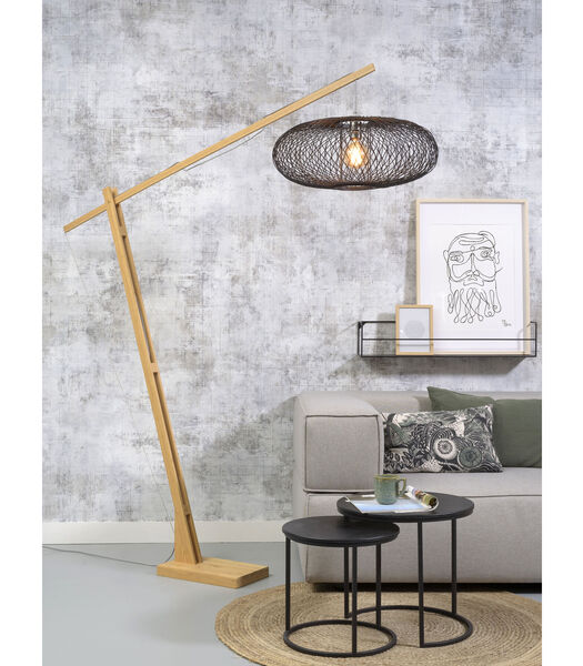 Vloerlamp Cango - Bamboe/Zwart - 175x60x207cm
